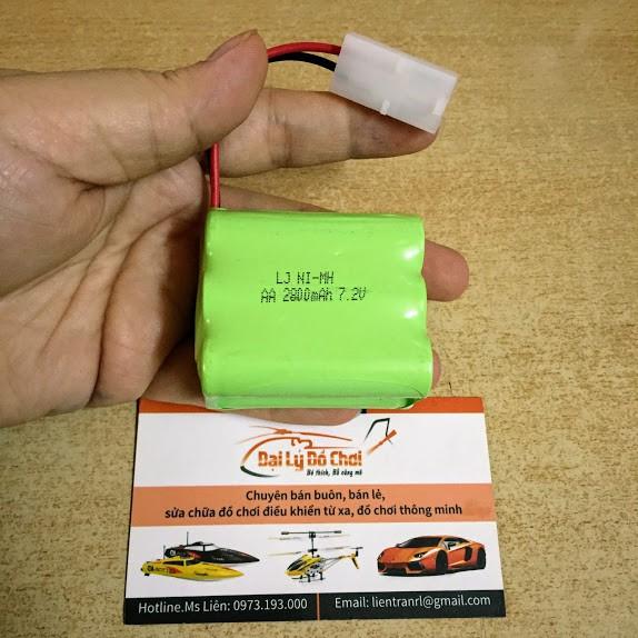 Pin sạc 7.2V dung lượng 2800mAh xếp 2 tầng chân Ket2p