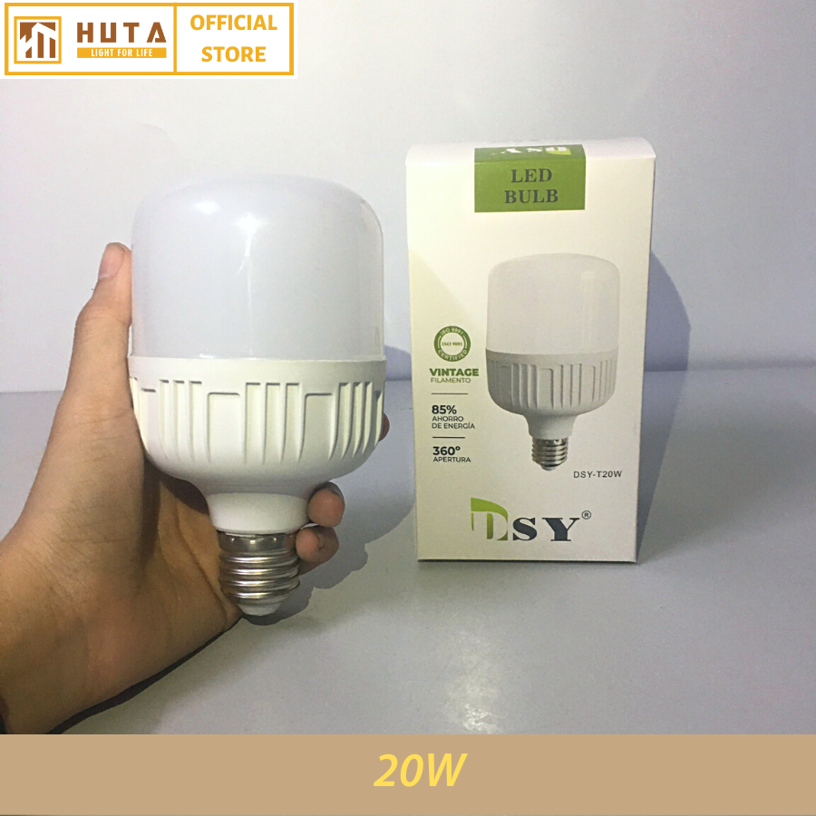 Bóng Đèn Led Trụ HUTA Đuôi E27, Tiết Kiệm Điện, Chống Nước, Ánh Sáng Trắng/Vàng, Công Suất 20w/30w, Chiếu Sáng Ngoài Trời, Sân Vườn