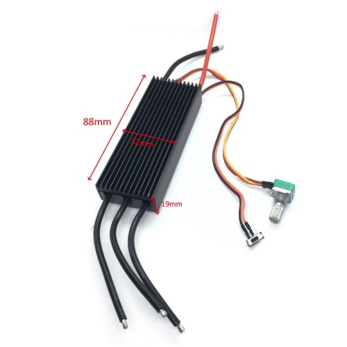 MẠCH ESC 800W ĐIỀU TỐC VÀ ĐẢO CHIỀU CHO ĐỘNG CƠ BRUSHLESS KHÔNG CHỔI THAN, ĐỘNG CƠ 3 PHA 12V-24V (LOẠI XỊN)