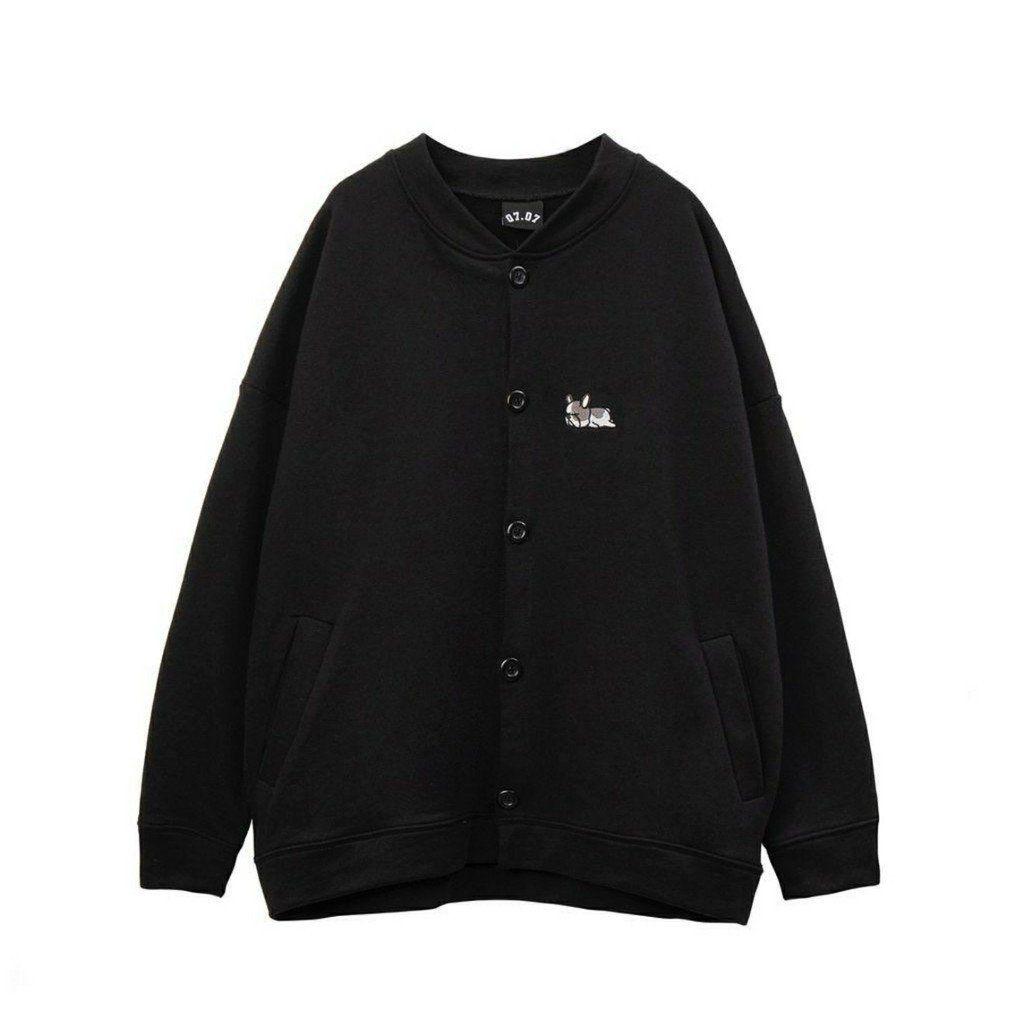 Áo khoác nam nữ áo bomber Cardigan PUPPY LAZY unisex form rộng freesize ST72 - babitrendy