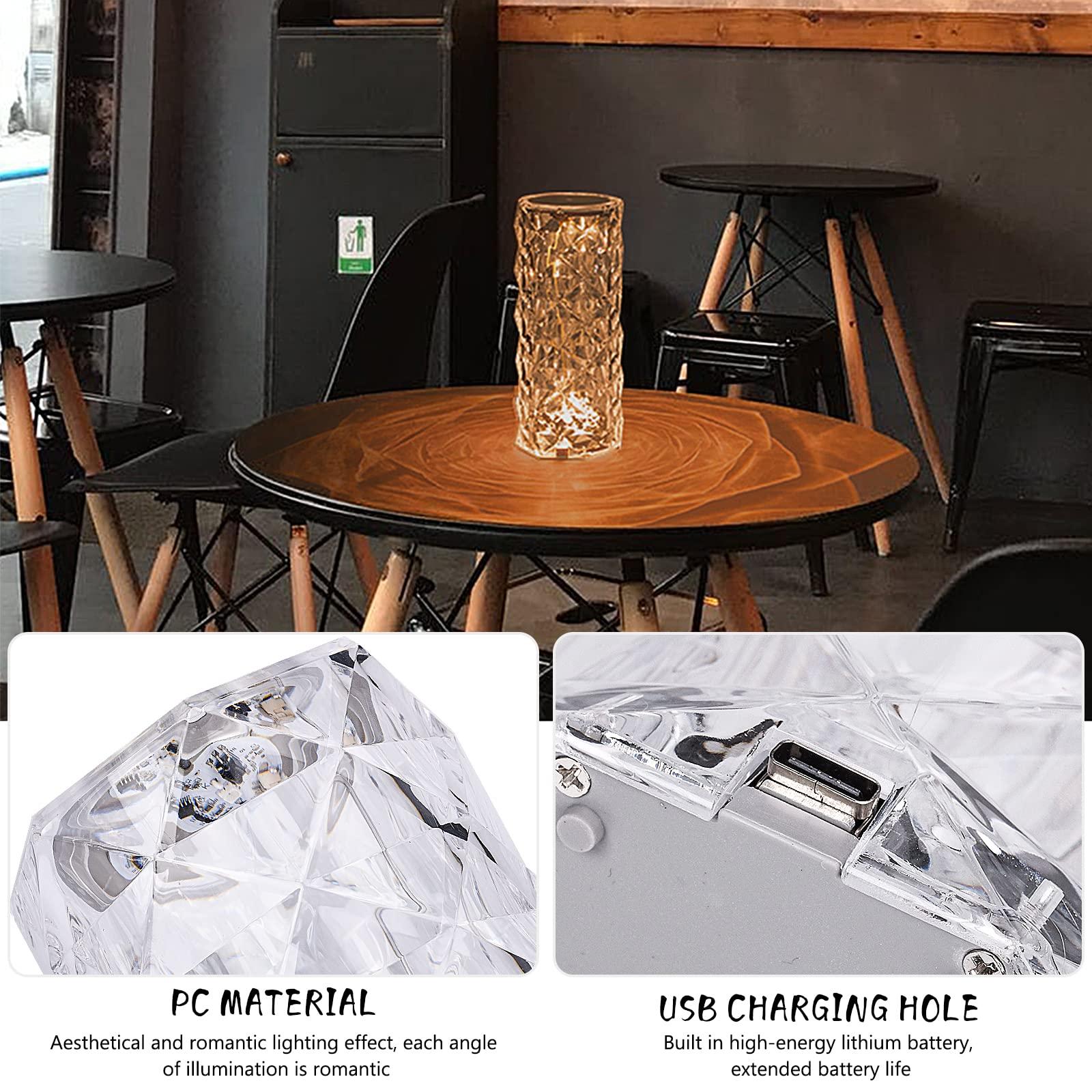 Đèn pha lê đèn LED LED Đèn LED Đèn đêm Acrylic Touch Touch điều khiển từ xa Đèn Tinge 16 màu và 7 Chế độ thay đổi màu