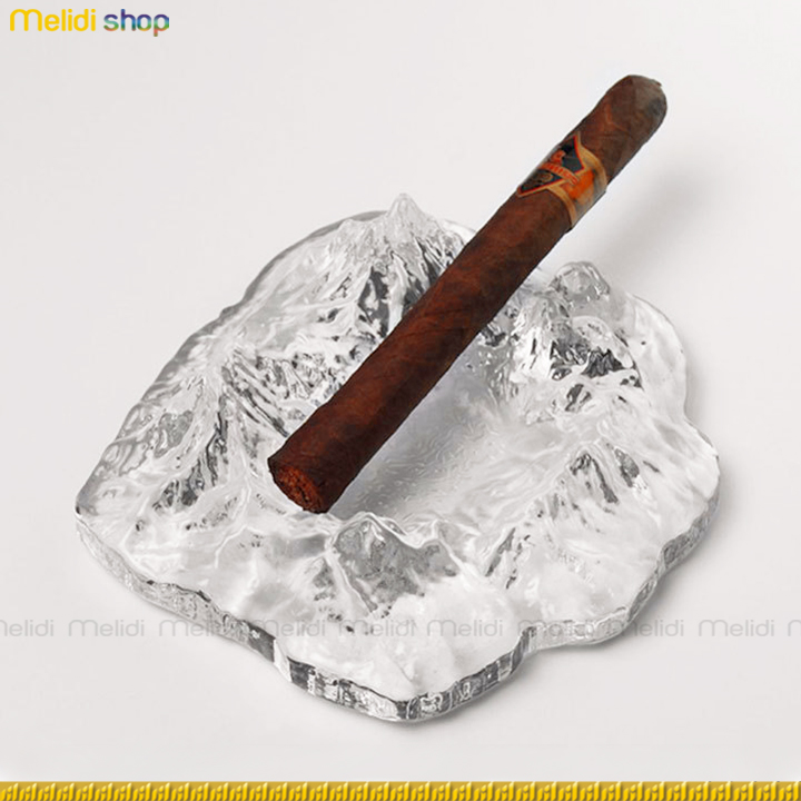 COHI AVO - Gạt Tàn Cigar Núi Tuyết Phú Sĩ, Chất Liệu Pha Lê Thủy Tinh, Sang Trọng, Tinh Tế Ashtray