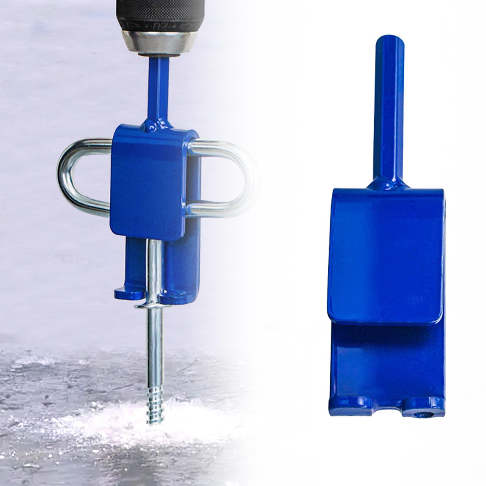 Ice Anchor Power Drill Adapter Practical Metal Shelter Tent Fixer for Make Set up Shelters Ice Insert Sewing Tent Peg