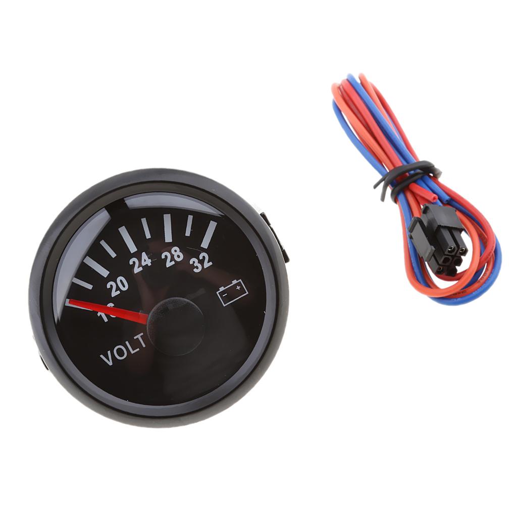 Phụ Tùng Thuyền Biển Marine Vôn Kế 16-32V 52mm 2-1 / 16 "