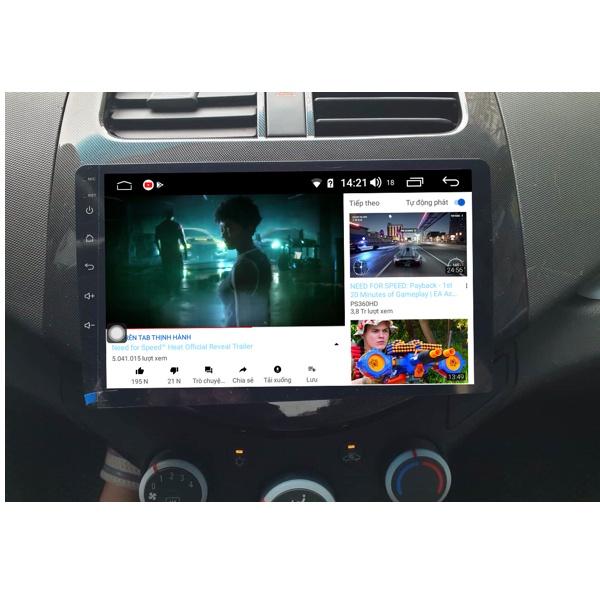 Mặt dưỡng kèm dây nguồn lắp màn hình android cho xe CHEVROLET SPARK 2011-2015