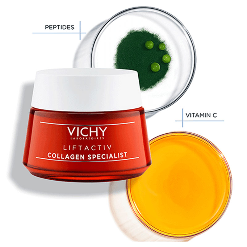 Kem Dưỡng Vichy Collagen Chuyên Biệt Dành Cho Cả Ngày &amp; Và Đêm Cải Thiện Dấu Hiệu Lão Hóa Do Thiếu Hụt Collagen 50ml