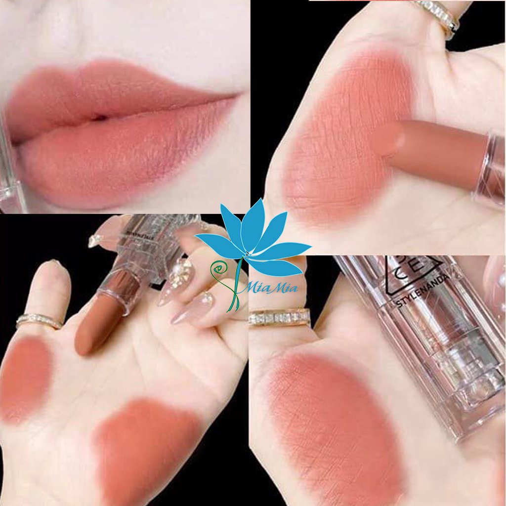 Son Thỏi Lì 3CE Soft Matte Lipstick 3.5g KIND&amp;LOVE - Màu Cam Nude Tây, Vỏ Trong Suốt Lên Màu ChuẩN [CHÍNH HÃNG]