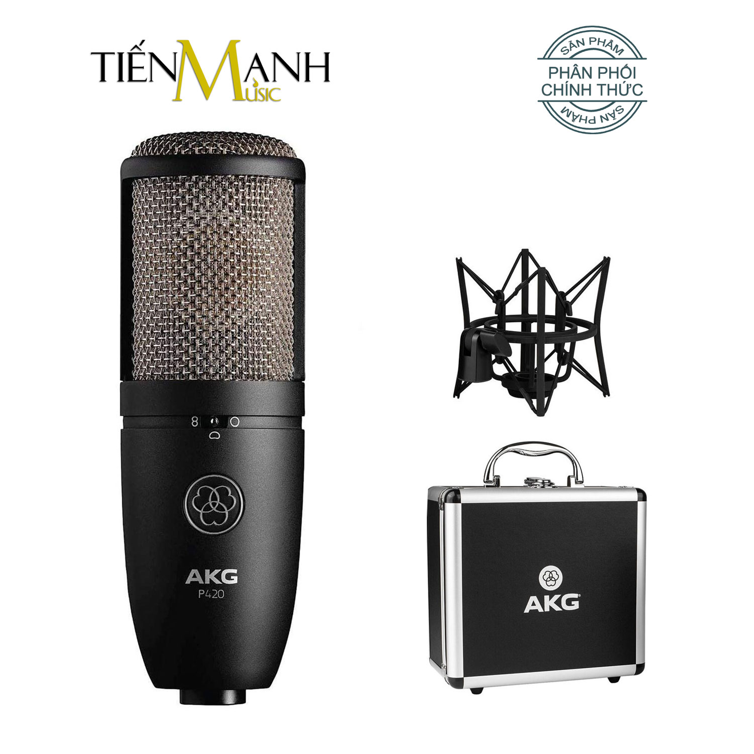 Micro AKG P420 Mic Condenser Thu Âm Phòng Studio, Biểu Diễn Chuyên Nghiệp, Microphone Vocal Cardioid Hàng Chính Hãng