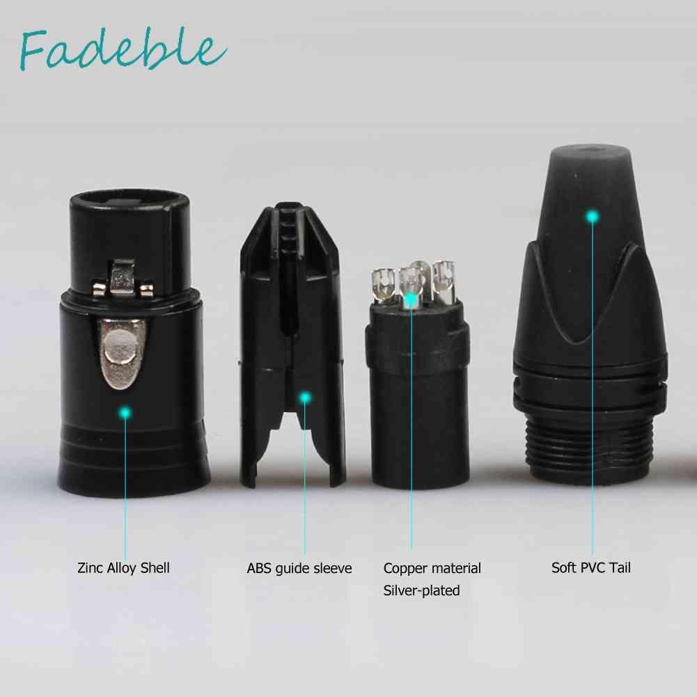 Set 10 Đầu Nối Dây Cáp Âm Thanh XLR 3Pin