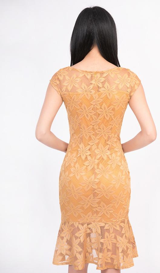Đầm Body Đuôi Cá Màu Vàng Bò Zerasy Fashion - 2018021