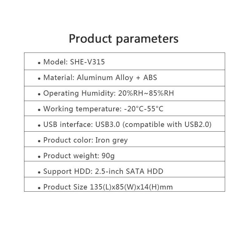 Box chuyển ổ cứng gắn trong sang ổ cứng di động SSK SHE-V315 chuẩn 3.0-Hỗ trợ đến 5Gbps