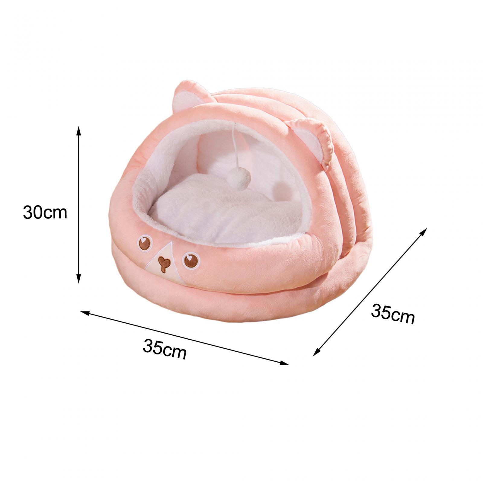 Bear Shaped Cat Bed Cave Indoor Indoor Cats Cozy Sleeping Calming Furniture Kennel Cat Bed Semi Enclosed Pet Cat Nest for Puppy Cats