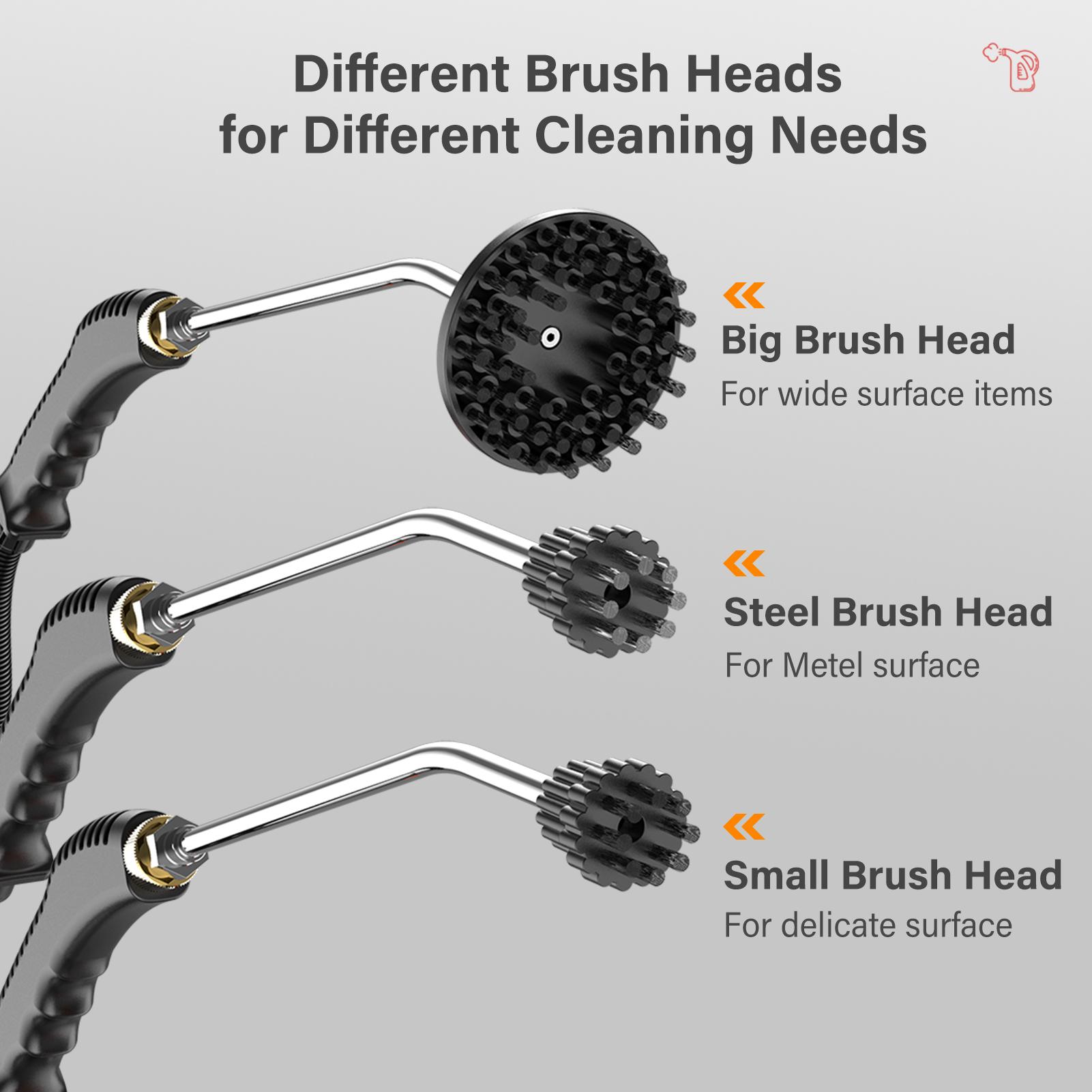 2500W Portable Handheld Steam Cleaner High Temperature Pressurized Steam Cleaning Machine with Brush Heads