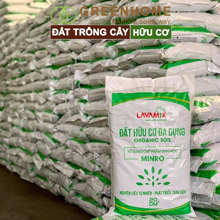 Đất trồng cây Lavamix, bao 20dm3 (9-10kg), đất hữu cơ trồng rau, hoa, kiểng, tiện lợi, dễ sử dụng