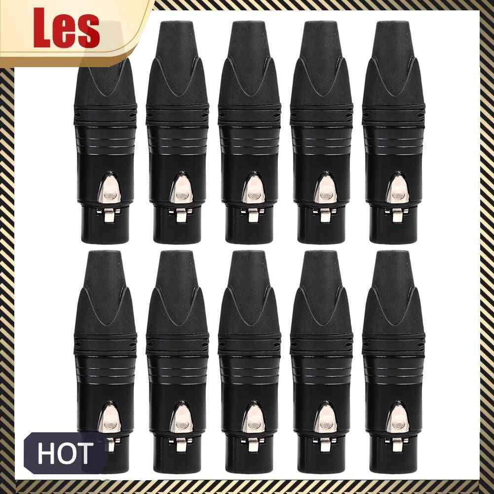 Set 10 Đầu Nối Dây Cáp Âm Thanh XLR 3Pin