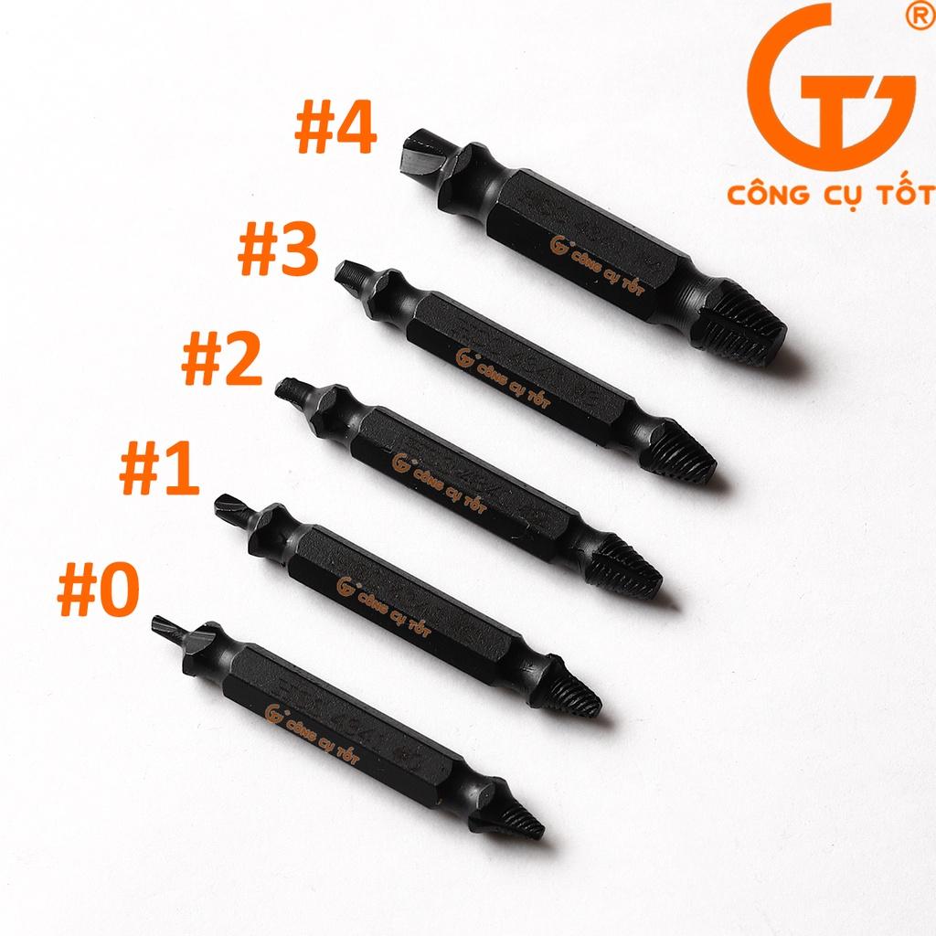 Bộ 5 mũi tháo vít toét đầu SpeedOut thép HSS thẩm Nitơ