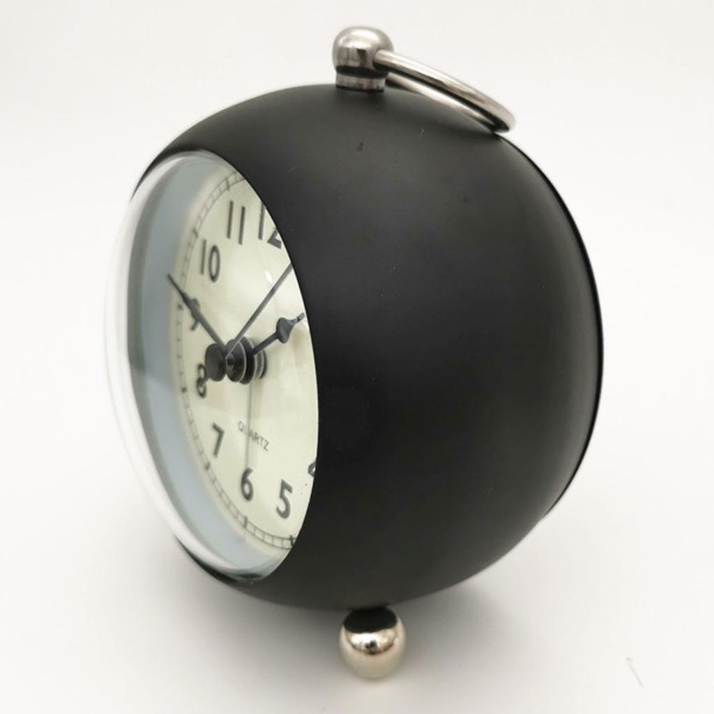 2Pcs Silent Bedside quartz clock Table Alarm Clock