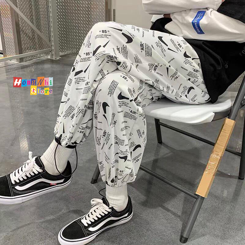 Quần Jogger 3D Ulzzang Unisex Jogger Hoạt Hình Dây Rút Lai Ống Rộng V2 - MM