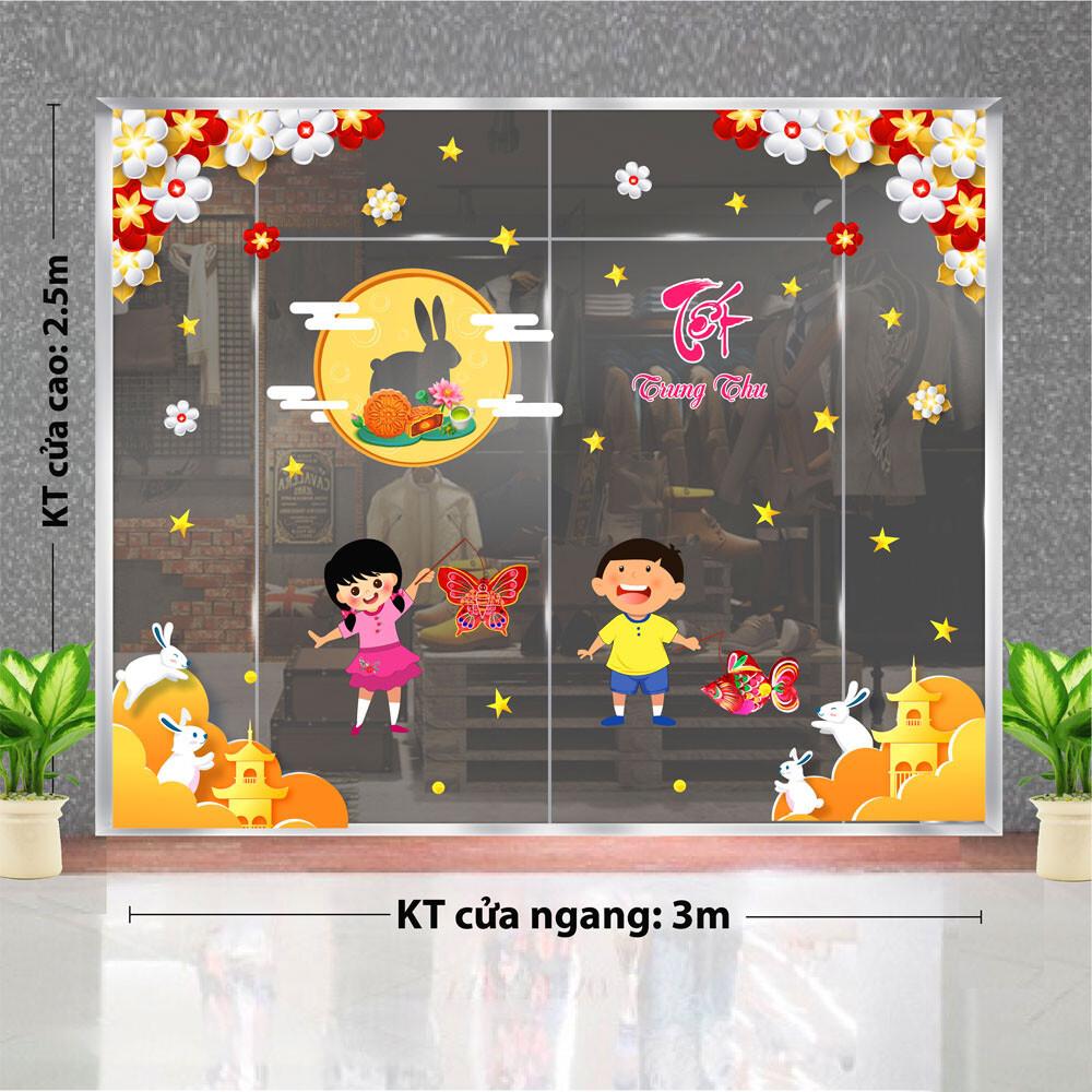 DECAL TRANG TRÍ TRUNG THU 2023  COMBO SỐ 3