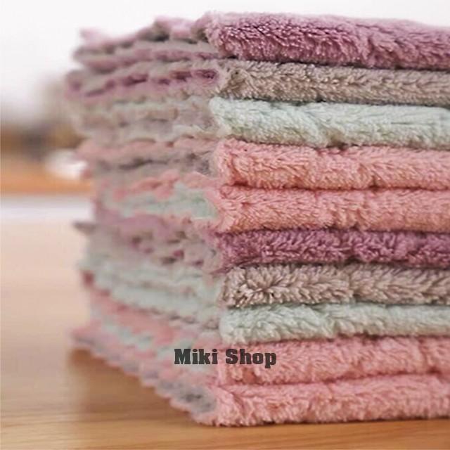 Khăn Lau Hai Mặt Đa Năng Làm Sạch Mọi Bề Mặt Chất Liệu Bông Mềm Mại Siêu Thấm Hút