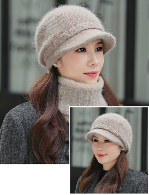 Bộ mũ len nữ kèm khăn ống cao cấp mới, nón len kèm khăn phong cách Hàn