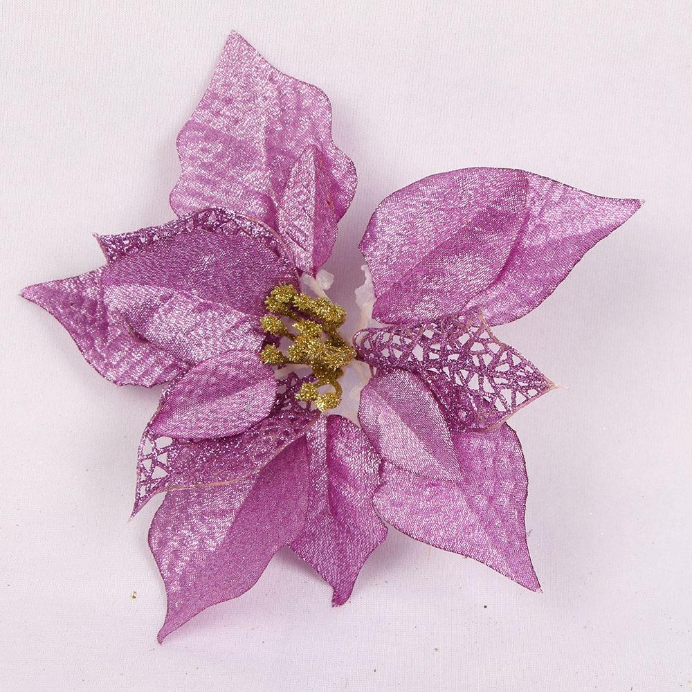 Set 5 bông hoa nhân tạo trang trí cây thông giáng sinh