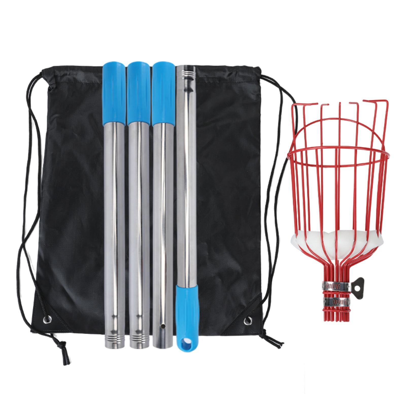 Fruit Picker Tool Orange Picking with Metal Basket & Foam Pad for Orchard