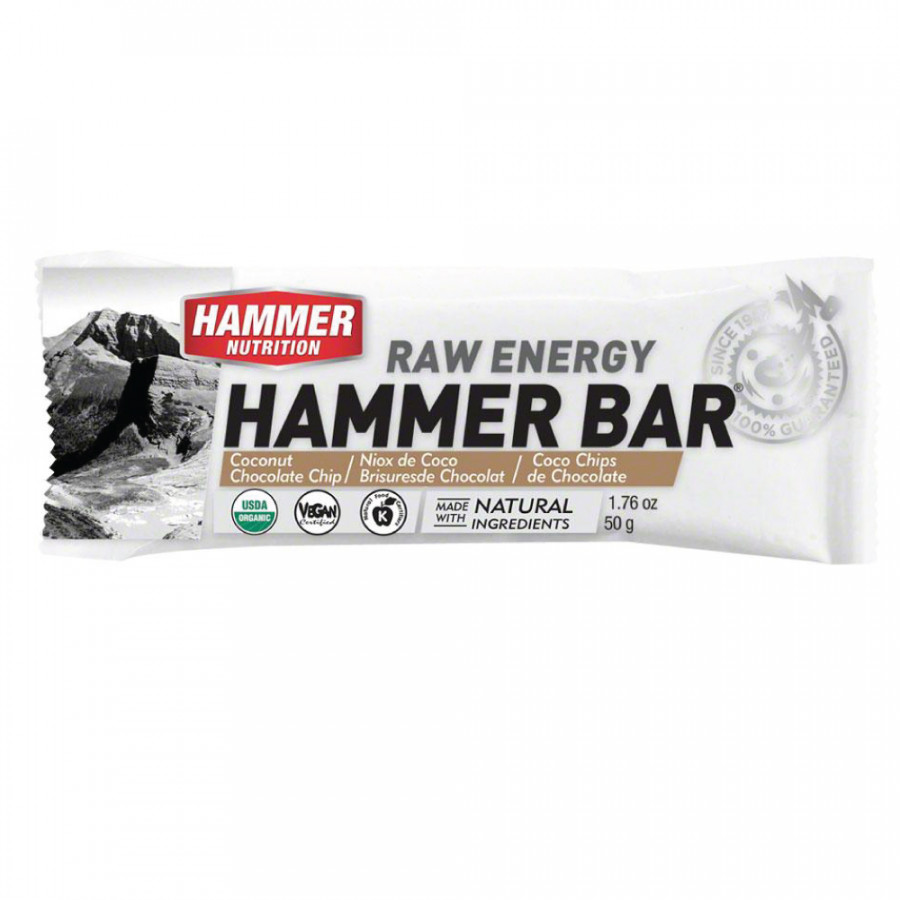 Thanh bổ sung năng lượng - Hammer Nutrition Energy Raw - Socola - Dừa - 6 thanh