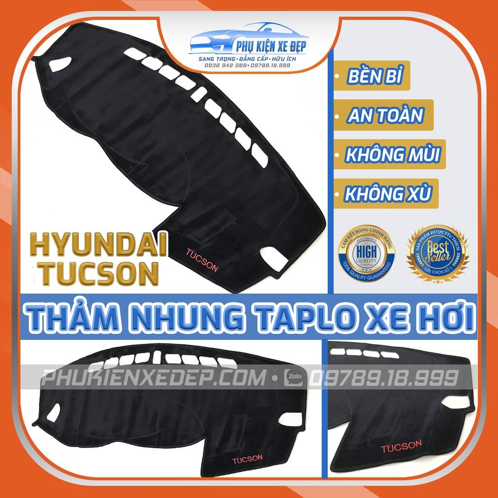 Thảm chống nóng taplo cho xe TUCSON chất liệu Nhung Lông cừu 3 lớp chống trượt