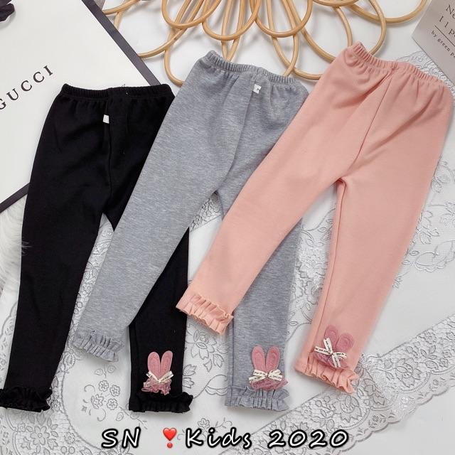 Quần legging dài mẫu mới nơ thỏ cho bé gái