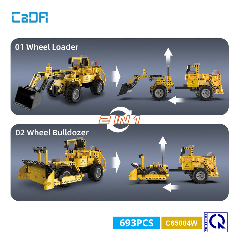 Đồ Chơi Lắp Ráp, Xếp Hình Máy xúc Excavator - CADA C65003W Mô Hình Tĩnh