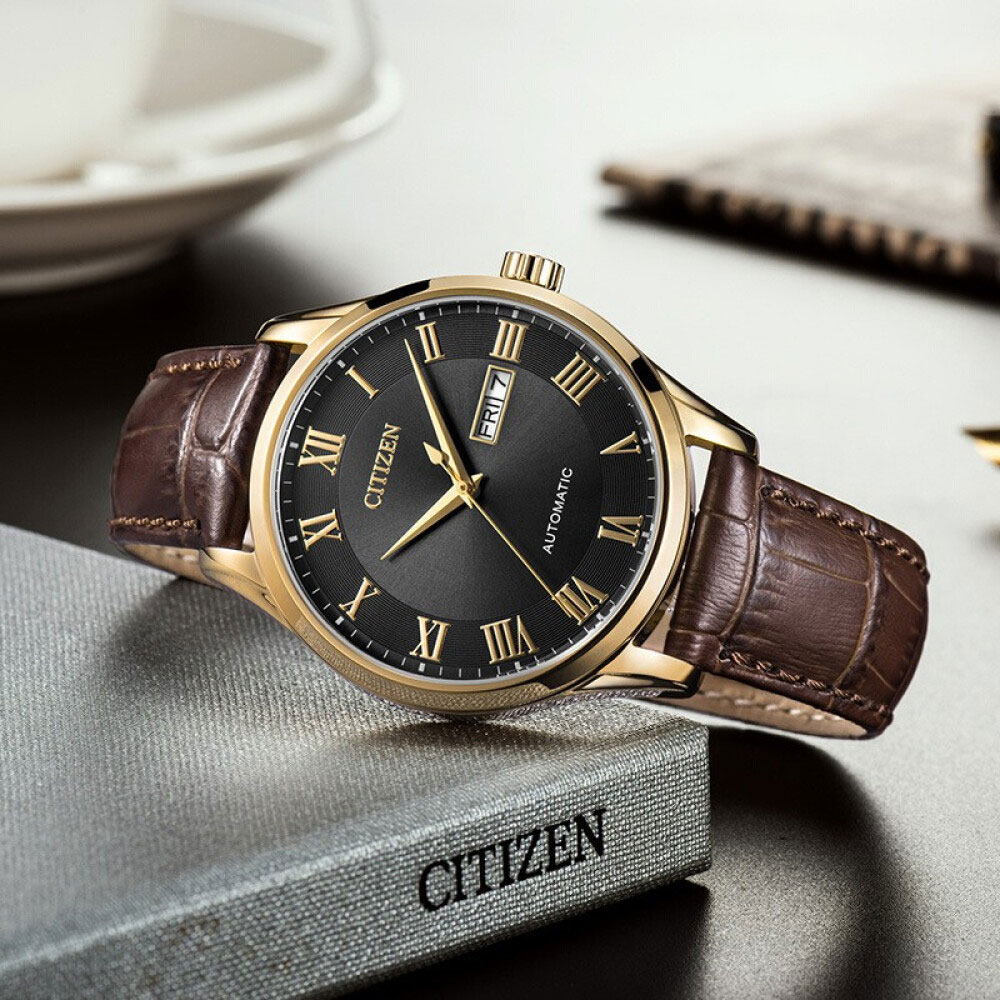 Đồng Hồ Nam Citizen Dây Da NH8363-14H - Mặt Xám