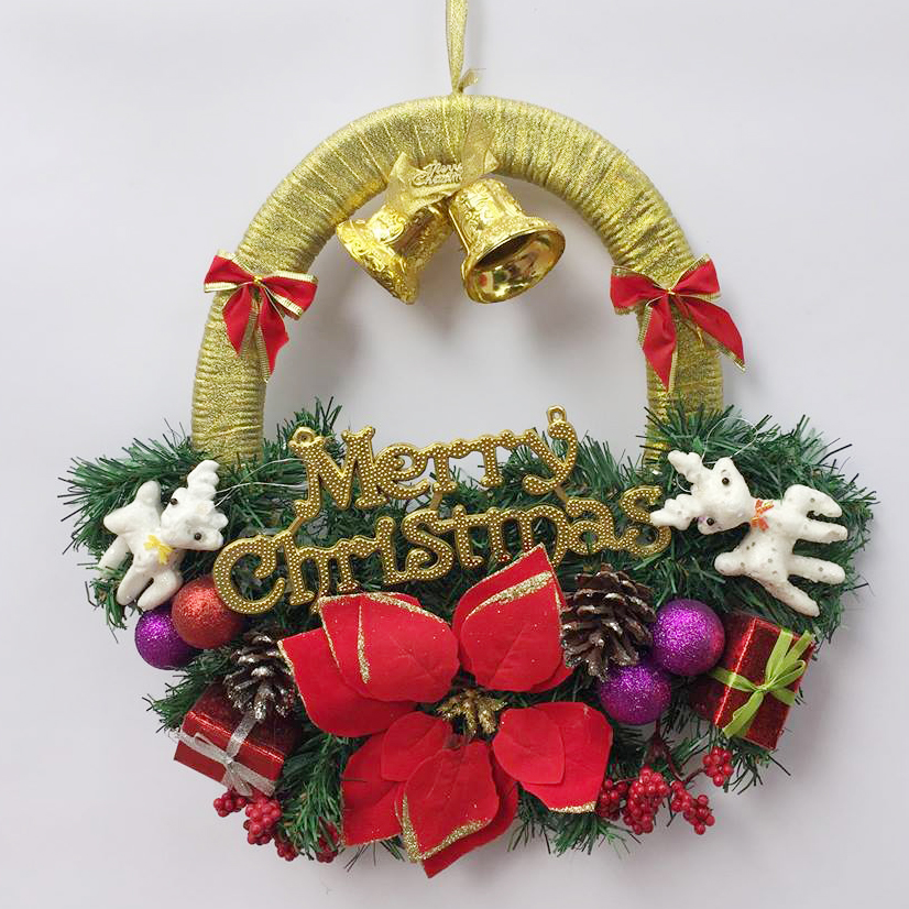 Vòng nguyệt quế trang trí Noel 40cm x 40cm