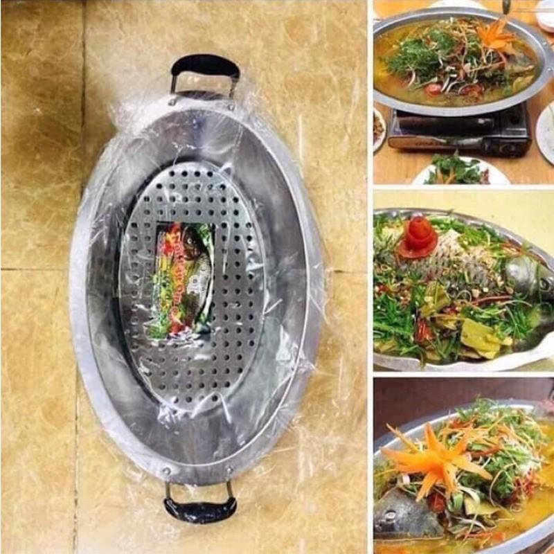 KHAY OM CÁ INOX- khay lẩu cá inox cao cấp