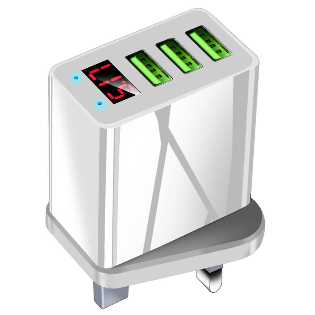 USB Charger 3-Port Desktop USB Charging Station Multiple Port