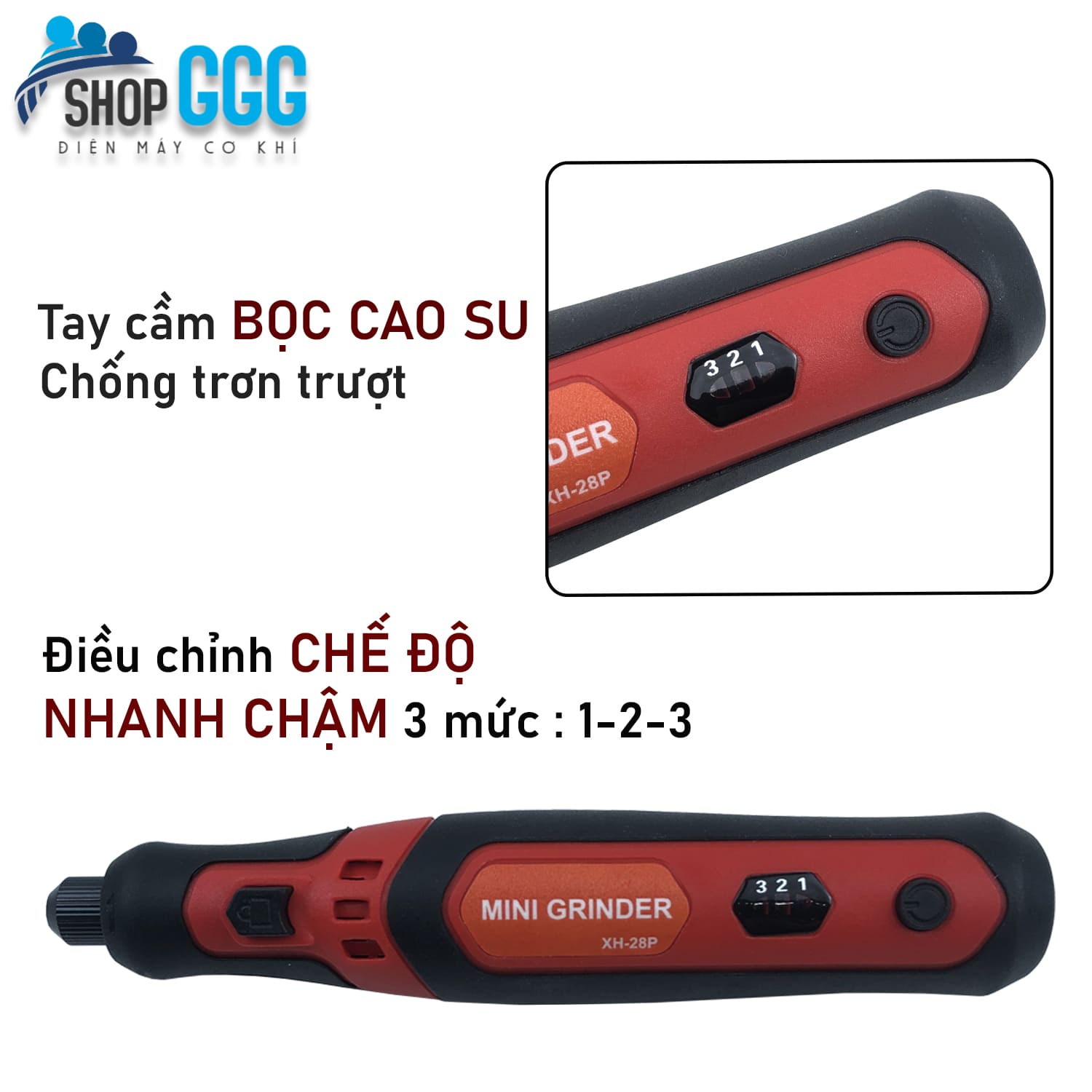 Máy mài khuôn, mài đánh bóng mini - 3 chế độ, sạc pin| Bộ 28 chi tiết | Cắt, khắc, phay, mài, vẽ, cắt tỉa, đánh bóng, tháo và khoan