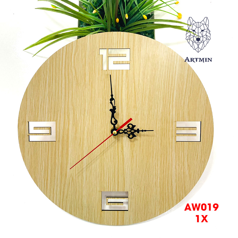 AW019- Đồng Hồ Gỗ Treo Tường – Décor Trang Trí Mẫu Mới 2023