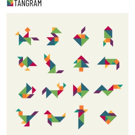 TANGRAM ĐÔI 7 MIẾNG, PHÁT TRIỂN TƯ DUY LOGIC VÀ TƯỞNG TƯỢNG CHO BÉ, CÓ KÈM SÁCH HƯƠNG DẪN