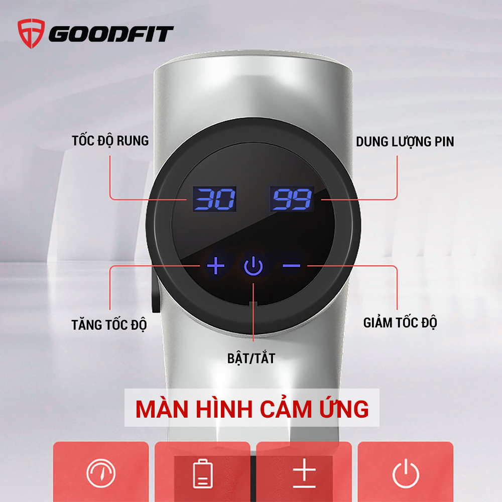 Máy mát xa cầm tay Massage Gun chính hãng GoodFit GF211MG