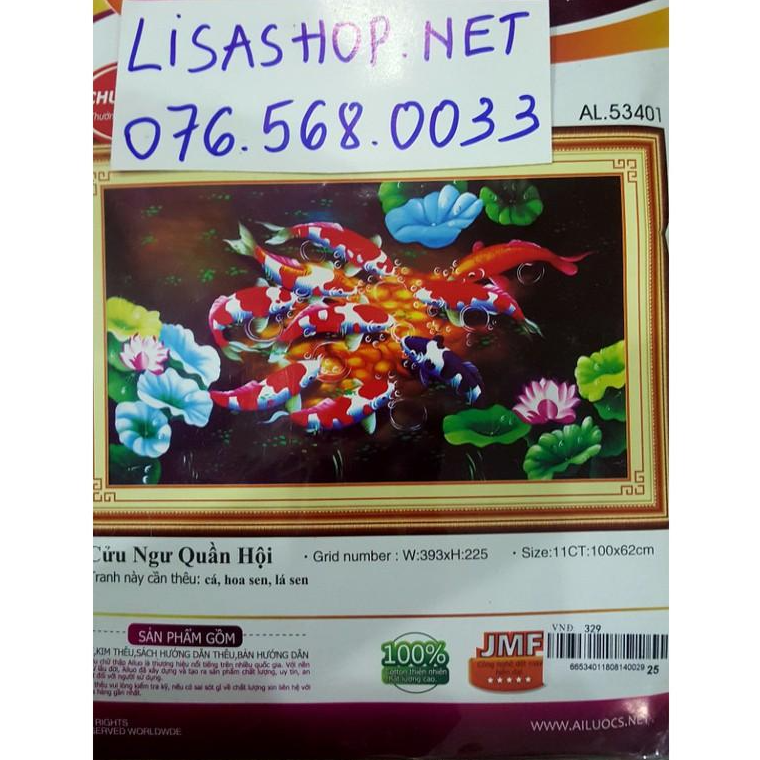 Tranh thêu CÁ 53401