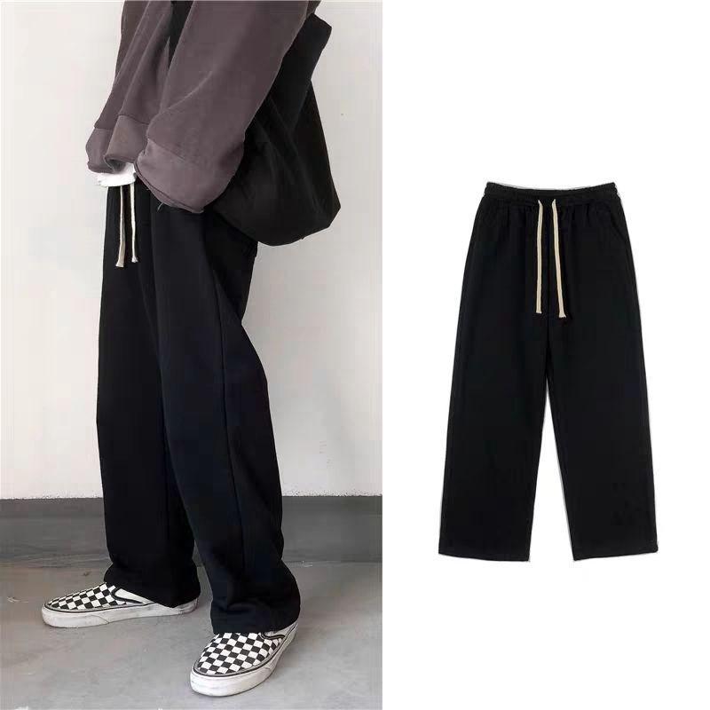 Quần  dài Black Pants, quần nỉ nam nữ Unisex dáng xuông