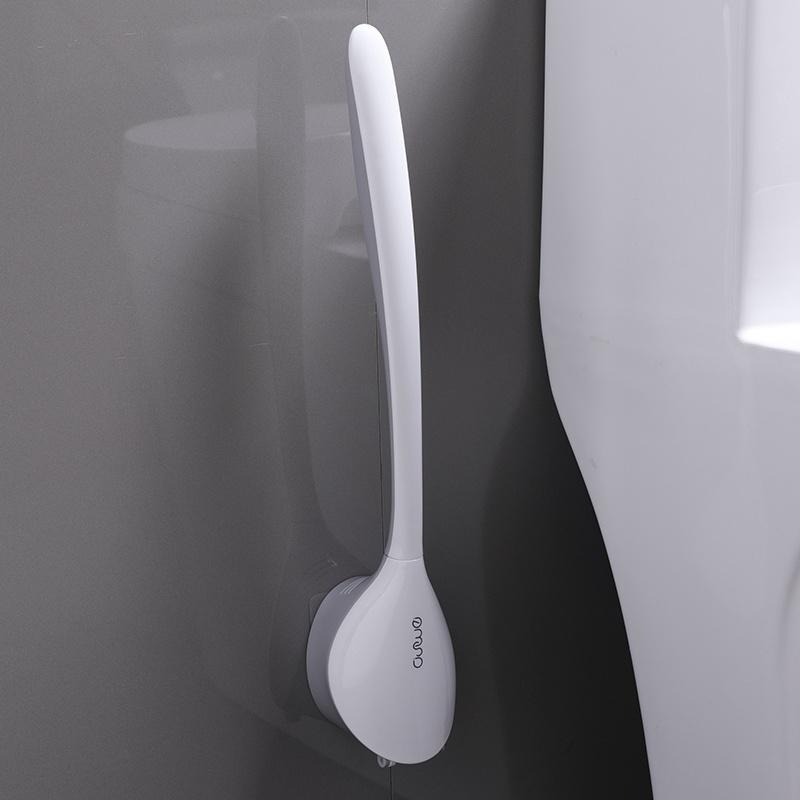 Bàn chải chà nhà vệ sinh/ bồn cầu bằng silicon không góc chết tiện dụng