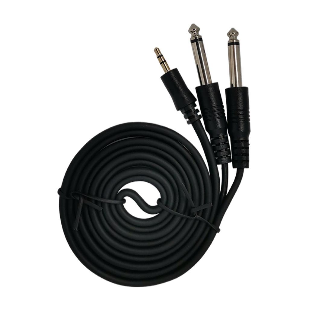 2X 3.5mm 1/8" TRS to Dual 6.35mm 1/4" TS Mono Stereo Y-Cable Splitter  1x 1.5m