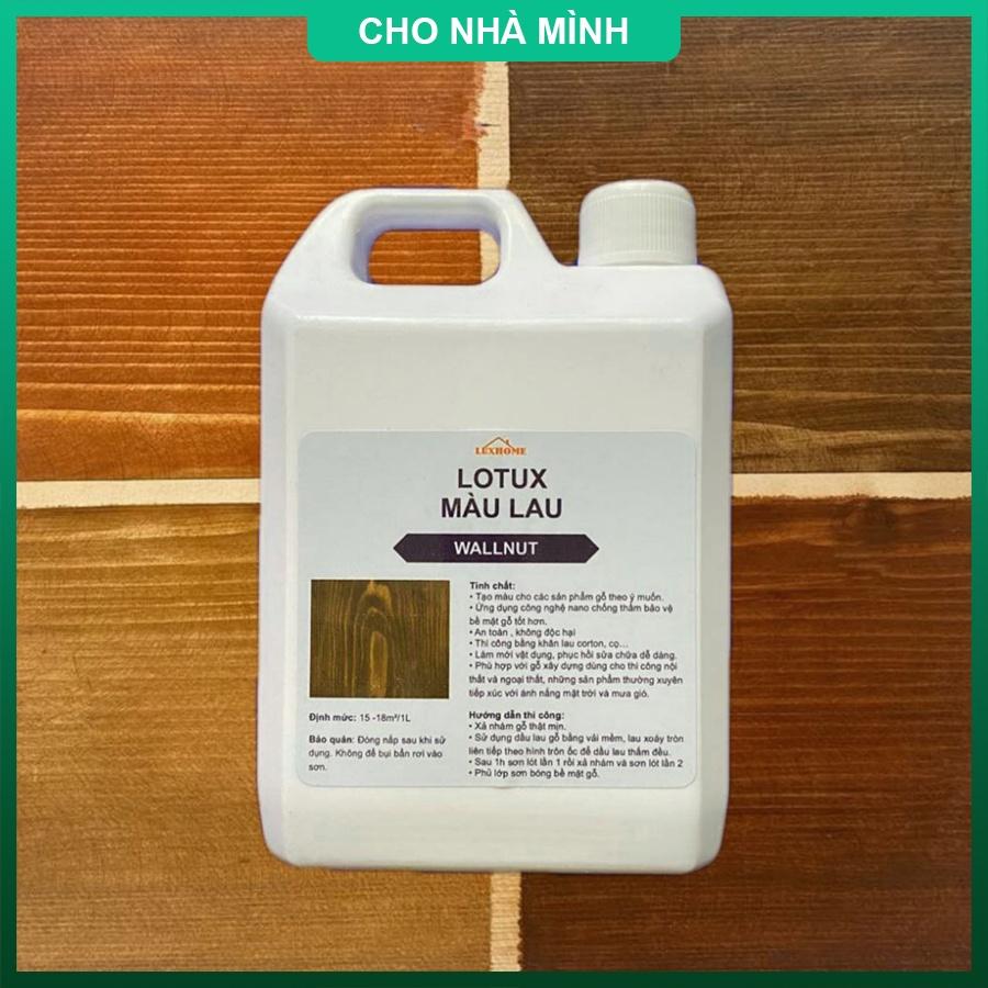 Sơn màu gỗ gốc nước can 5L - Lên vân gỗ, sơn gỗ màu cánh gián, cherry, honey, óc chó