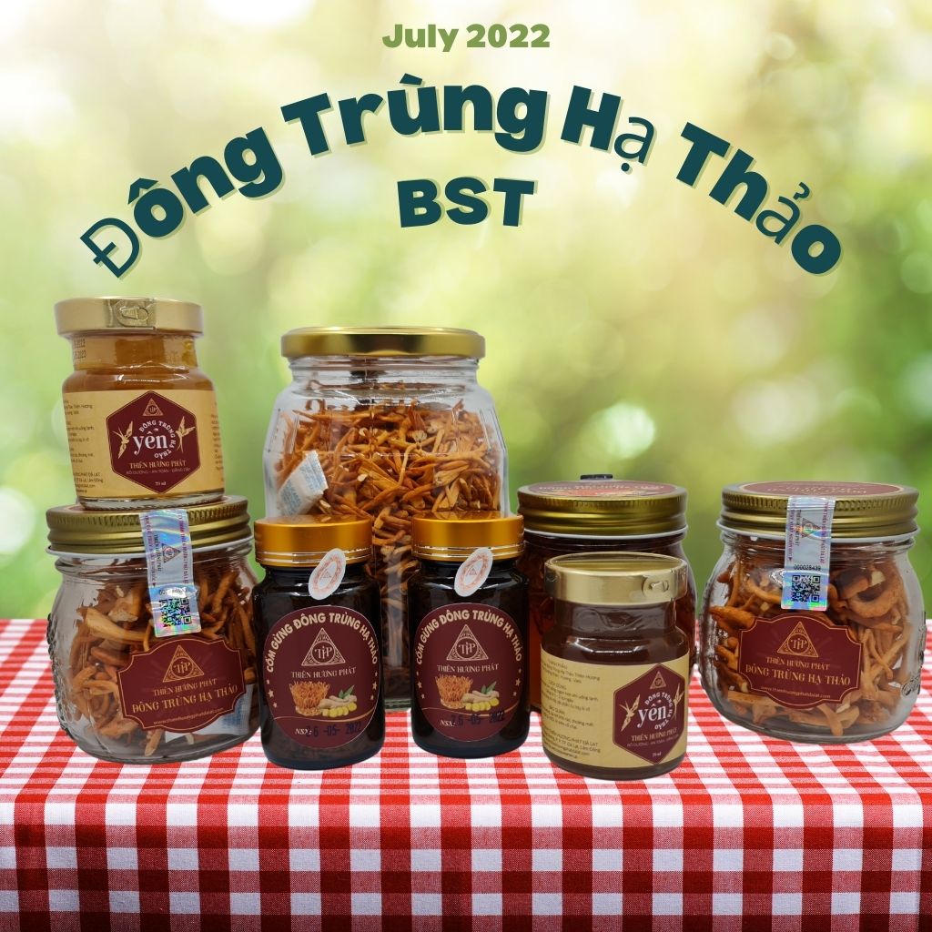 Đông Trùng Hạ Thảo Sấy Thăng Hoa (2 hũ 12 gram) - Thiên Hương Phát Đà Lạt - Bộ đôi Quà tặng Cao Cấp