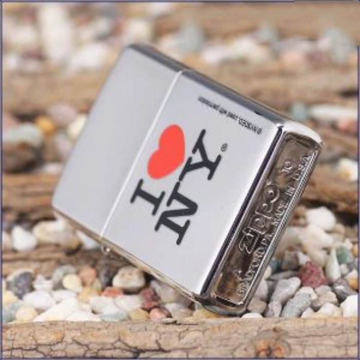 Bật Lửa Zippo I Love New York High Polish Chrome Chính Hãng Usa