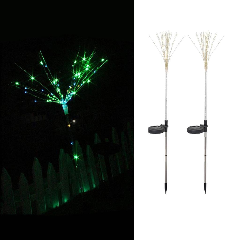 Set of 2 Firework DIY String Light Solar Xmas Wedding Party Fairy Lights NEW