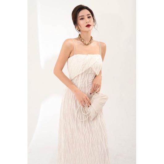 Đầm Susy hai dây xếp ngực đi tiệc dạo phố xinh xắn