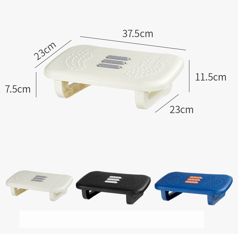 Ghế gác chân công thái học chân vuông tích hợp massage loại tốt mẫu mới 37x23x12 (Tặng kèm quà ngẫu nhiên)