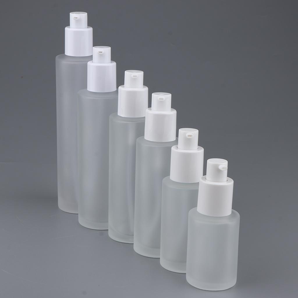 Travel Empty Glass Lotion Dispenser Bottle Pump Refillable Container 30ml